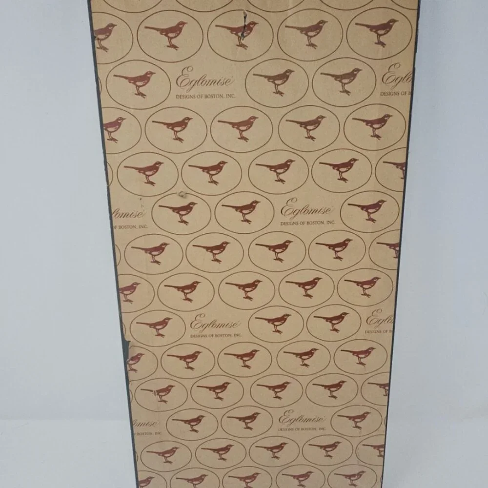 Vintage Trumeau Mirror Reverse Painted Glass Clipper Ship Eglomise Design Boston